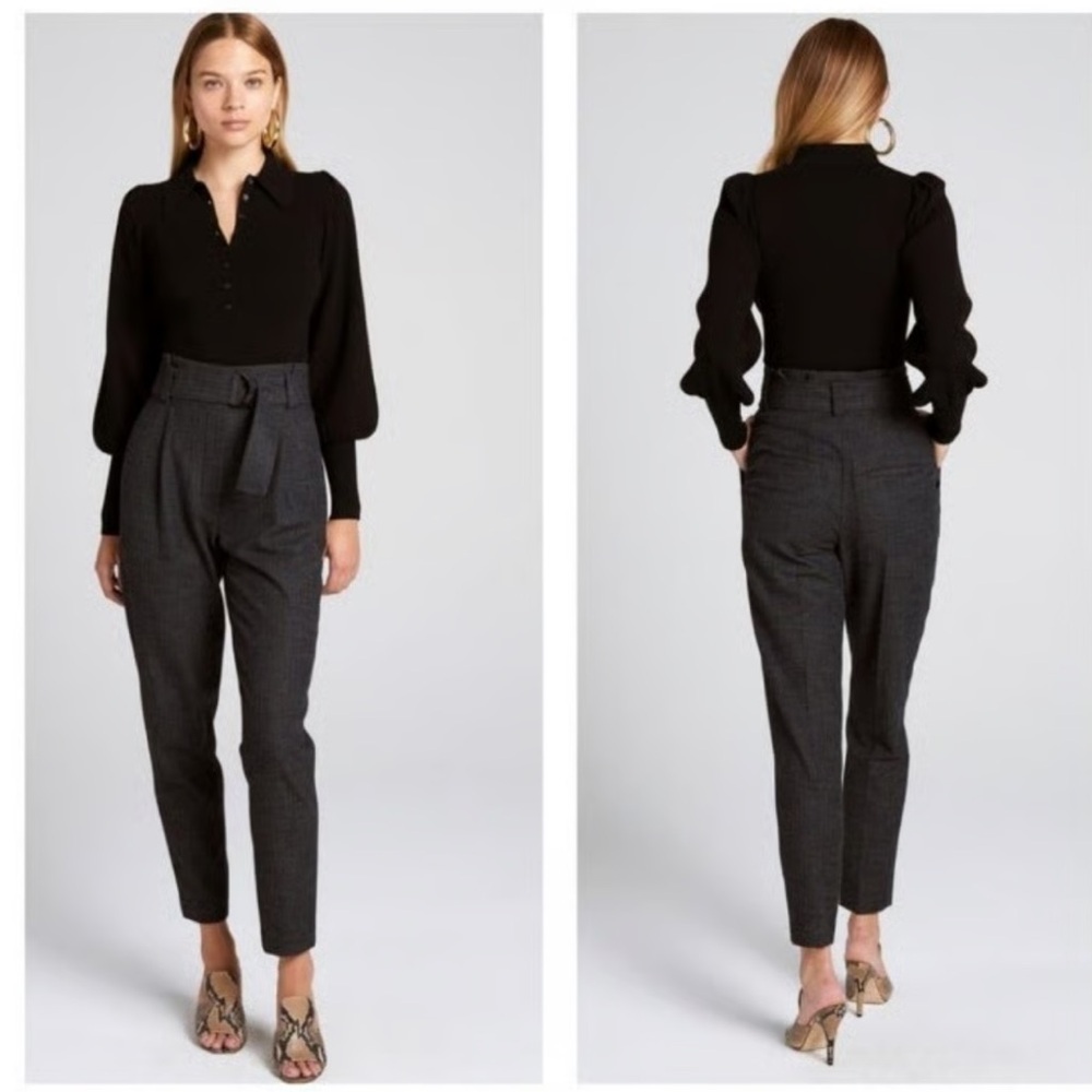 A.L.C. High Waist Pinstripe Trousers Size 10 in excellent like-new condition